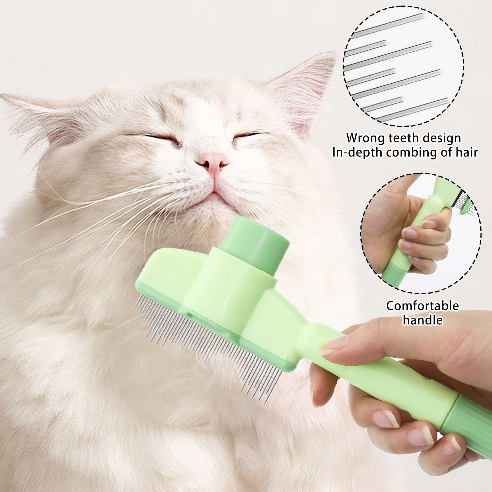 2 Morceaux De Peigne pour Animaux De Compagnie, Peigne Multifonctionnel, Outils De Nettoyage des Poils pour Animaux De Compagnie, Fournitures pour Animaux De Compagnie, Peigne À Nœuds.