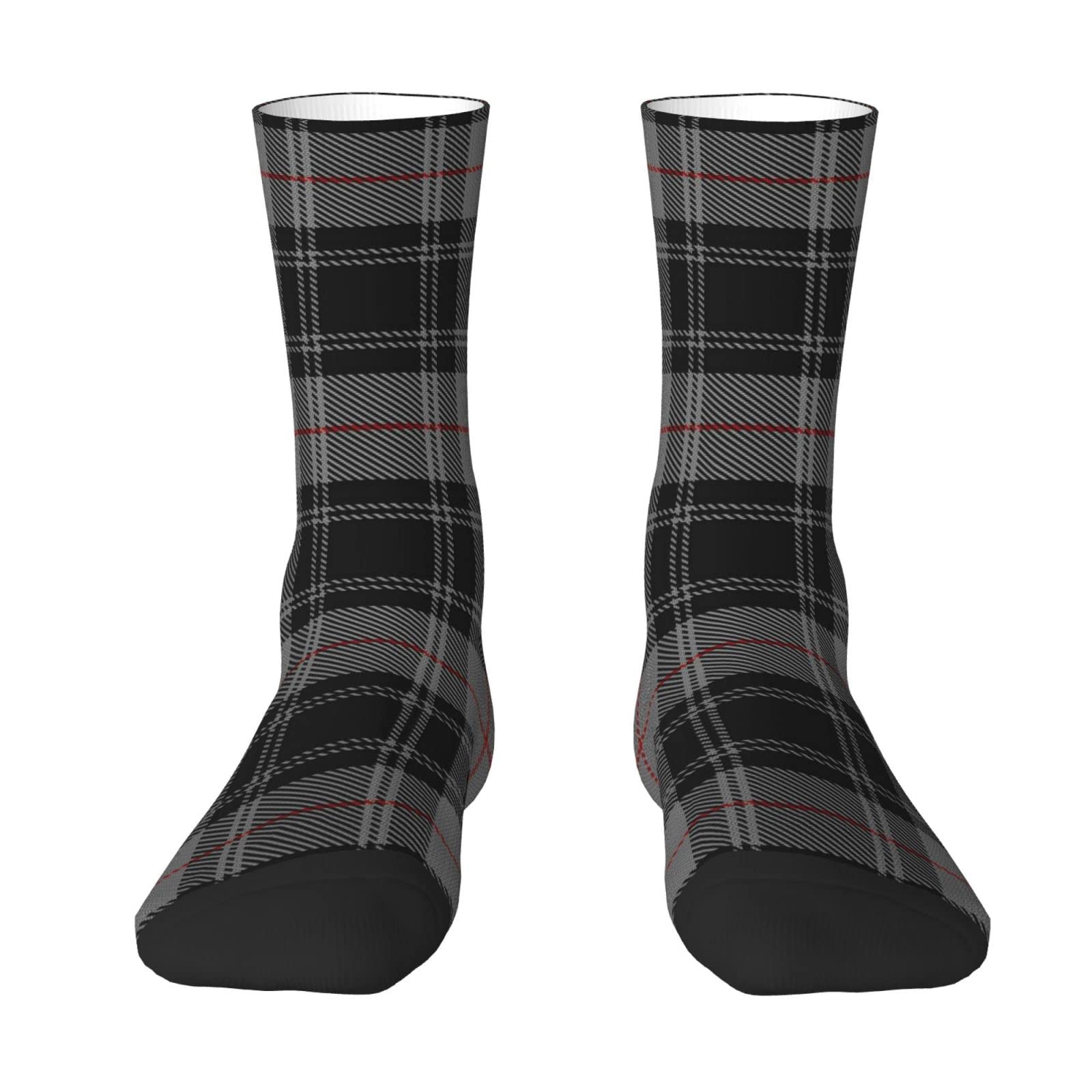 Oudrspo Unisex Old Scotsman Clan Moffat Tartan Plaid Men & Women Crew Socks,Tartan Plaid Novelty Fashion Casual Crew Tube Sock Athletic Sports Dress Socks