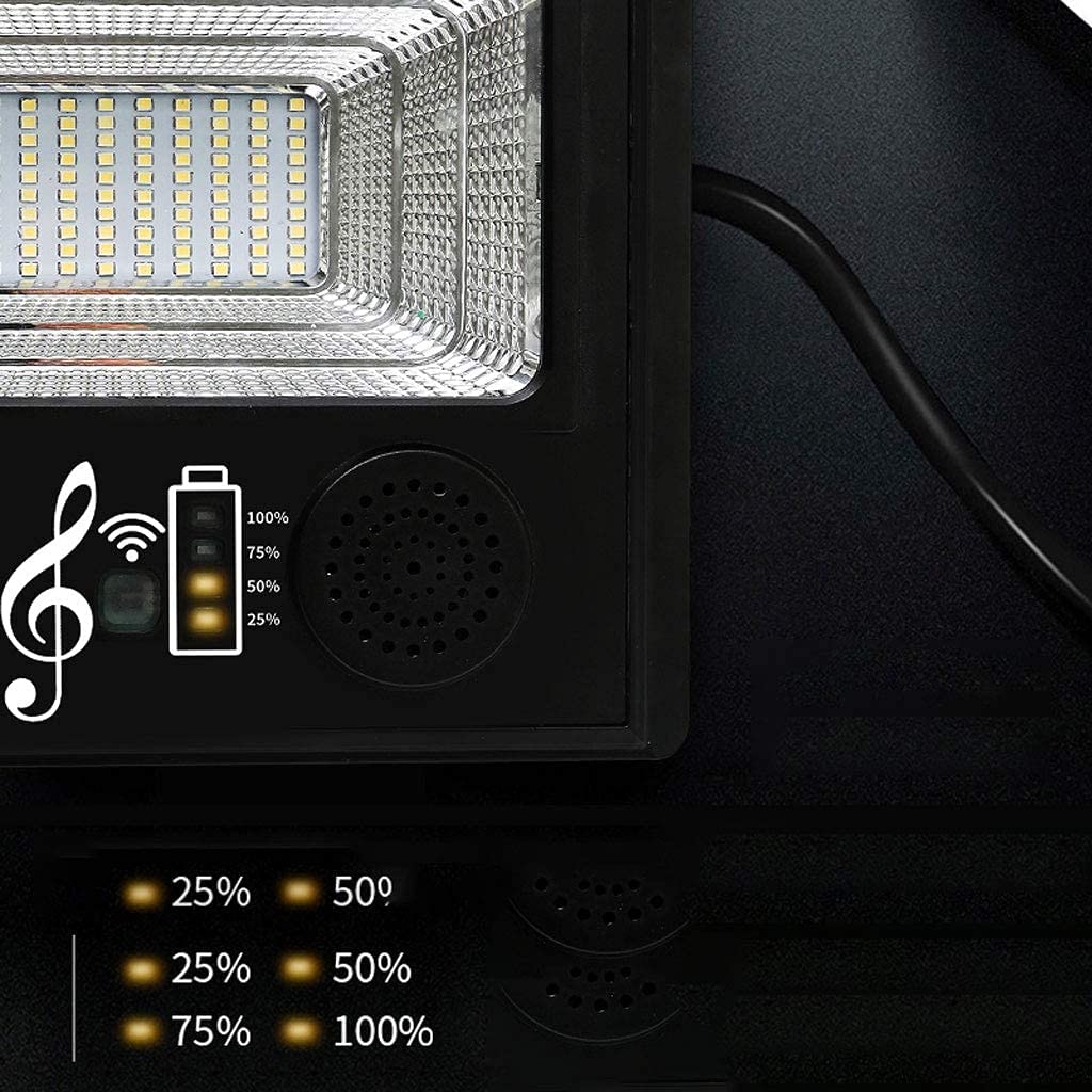 Domowy reflektor solarny, inteligentny głośnik Bluetooth Na zewnątrz domu Super jasna nowa wiejska uliczna Wewnętrzna kinkiet IP66/65, ładowalna robocza (rozmiar: 50LED)