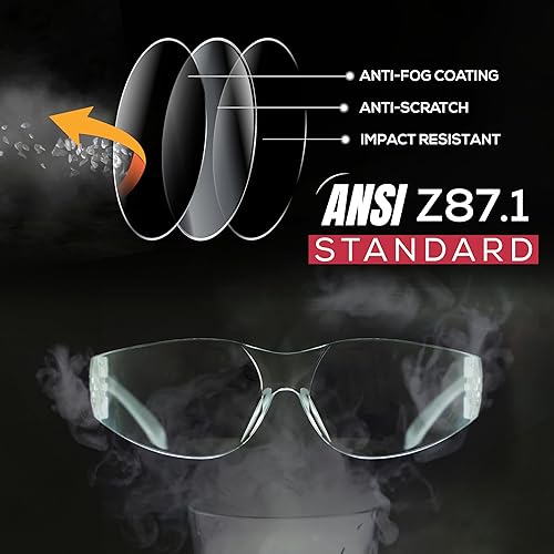 Miniatura 3 de SAFE HANDLER Hyline - Lentes de seguridad ANSI Z87.1, resistentes a los impactos, lentes de policarbonato irrompibles, antiarañazos