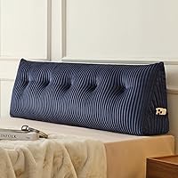 Vista 17 de Z-hom Almohada de cuña grande para cabecero triangular, almohada de lectura con una almohada enrollable para cama, sentado, dormir, cojín de Gris