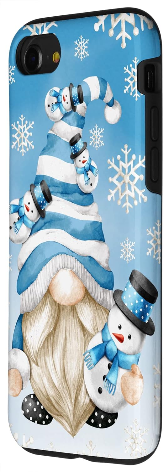 Cute Winter Gnome Dad With Snowflake Decor And Snowman Case for iPhone SE (2020) / 7 / 8