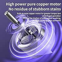 Vista 4 de Lavadora portátil de gran capacidad de 8 litros, mini lavadora plegable con 3 modos de limpieza profunda para ropa, ropa interior, ropa de bebé