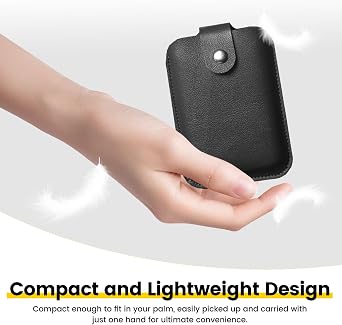 Carrying Case for Xteink X4 E-Book Reader 4.3, PU Storage Bag with Snap Button,Black