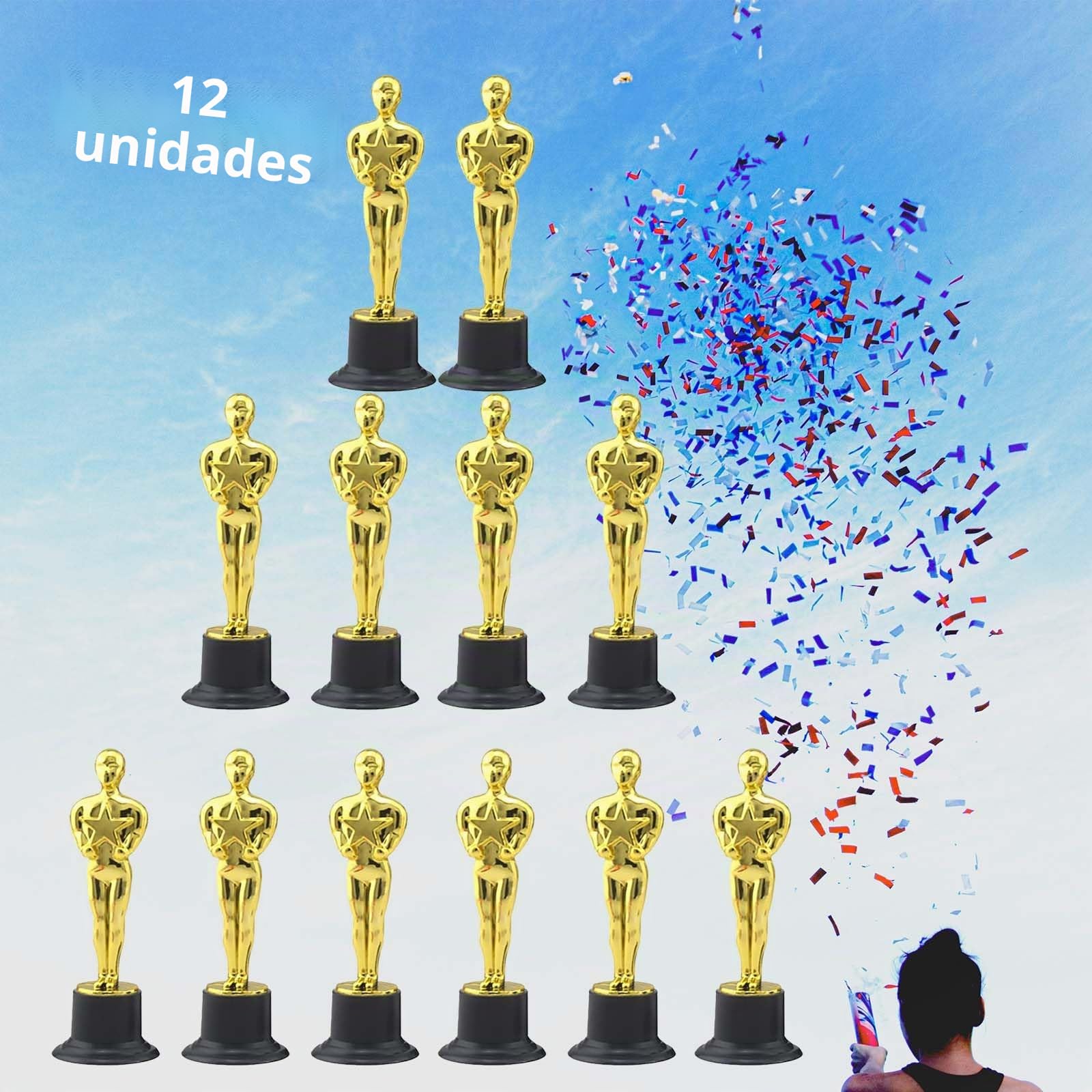 12PCS Trofeos Personalizados, trofeos Futbol medallas Futbol, trofeos Futbol Personalizados para Premios Deportivos de Fútbol y Galas de Premios, Aumentar la Cohesión del Equipo