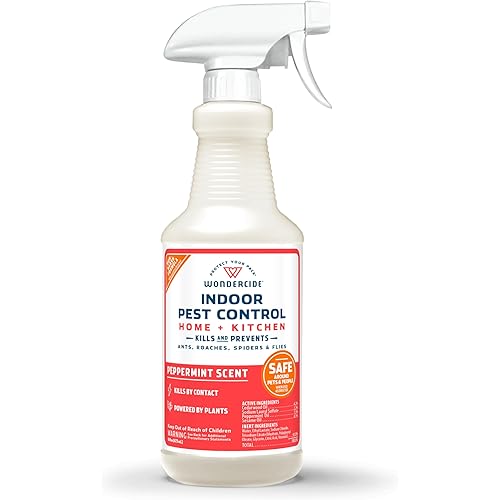 Wondercide - Indoor Pest Control Spray for Home and Kitchen - Ant, Roach, Spider, Fly, Flea, Bug Killer and Insect Repellent - with Natural Essential Oils - Pet and Family Safe — Peppermint 16 oz