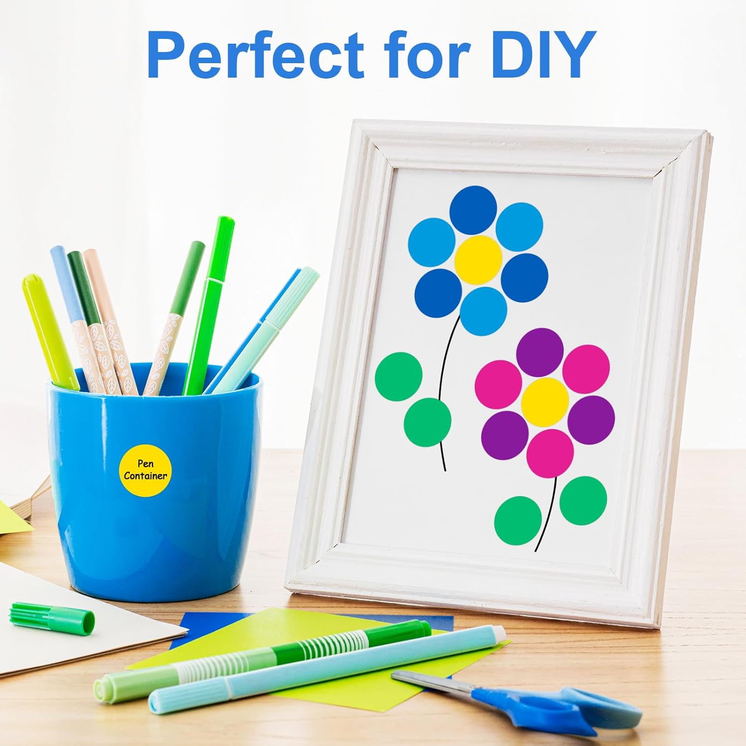 8 Rolls 3/4" Colored Dot Stickers Circle Color Coding Labels, Colorful Round Garage Sale Price Stickers for Yard Sale, Office, Student Classroom, Home Decorative (4000 PCS) thumbnail