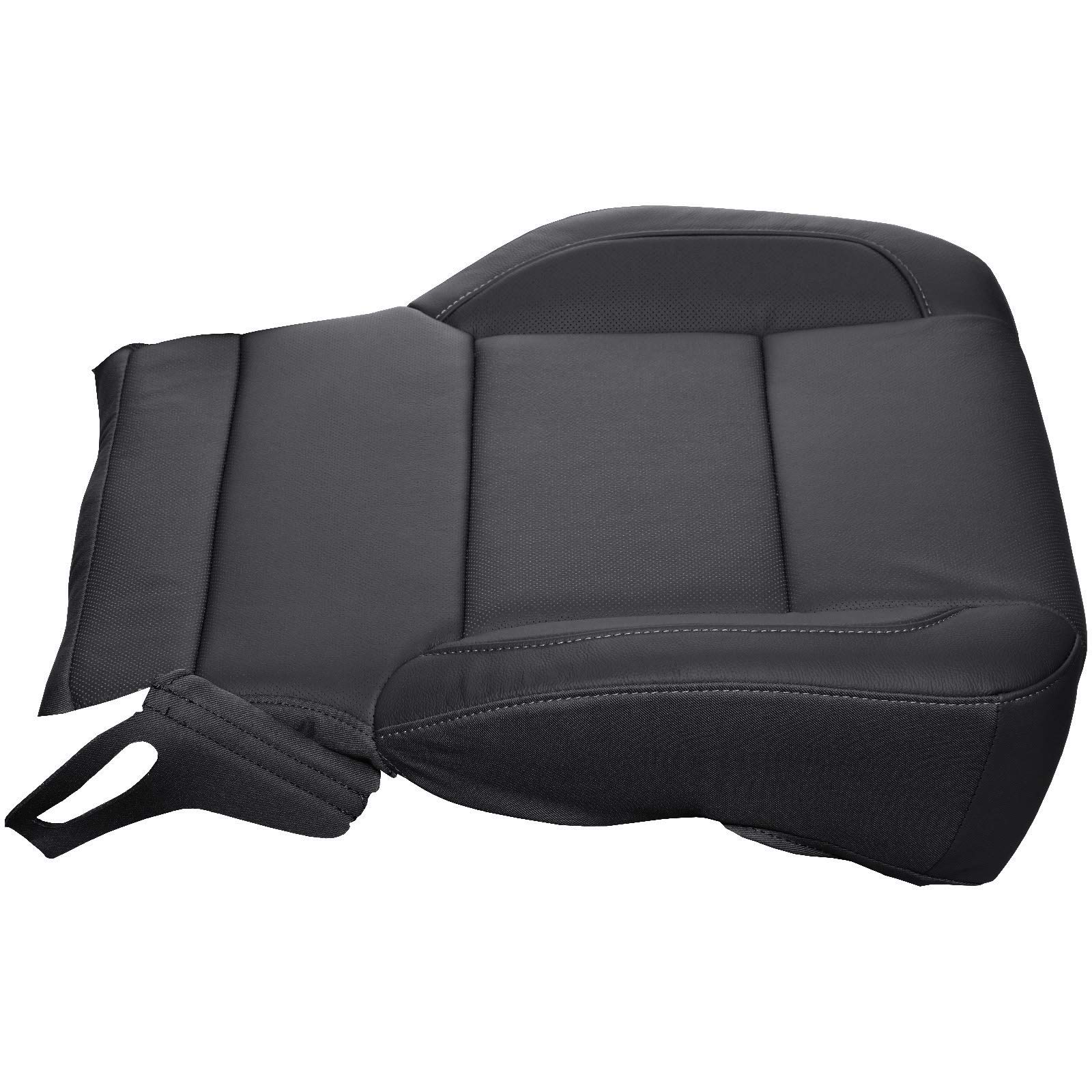 SecosAutoparts Bottom Perforated Leather Seat Cover & Cushion - Black For Chevy Silverado/GMC Sierra 2014-2019 - View #11