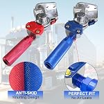KOOTANS Anodized Aluminum Gladhand Grips Glad Hand Extension Handle Set Red Blue for Truck and Trailers Easier Coupleling