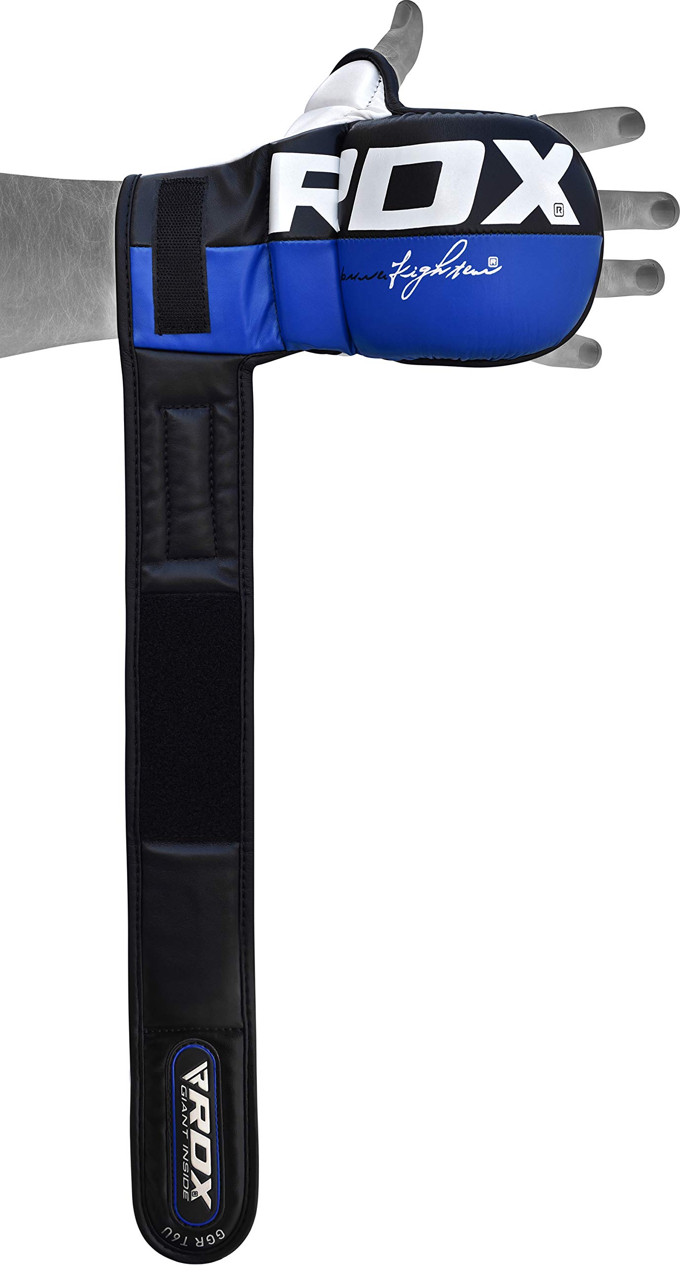 RDX Gants MMA pour Art Martiaux D’entraînement, Maya Hide Cuir Kickboxing Gant, Parfaite pour Grappling, Muay Thai, Sparring, Formation, Sac de Frappe et Combat Libre Training Gloves