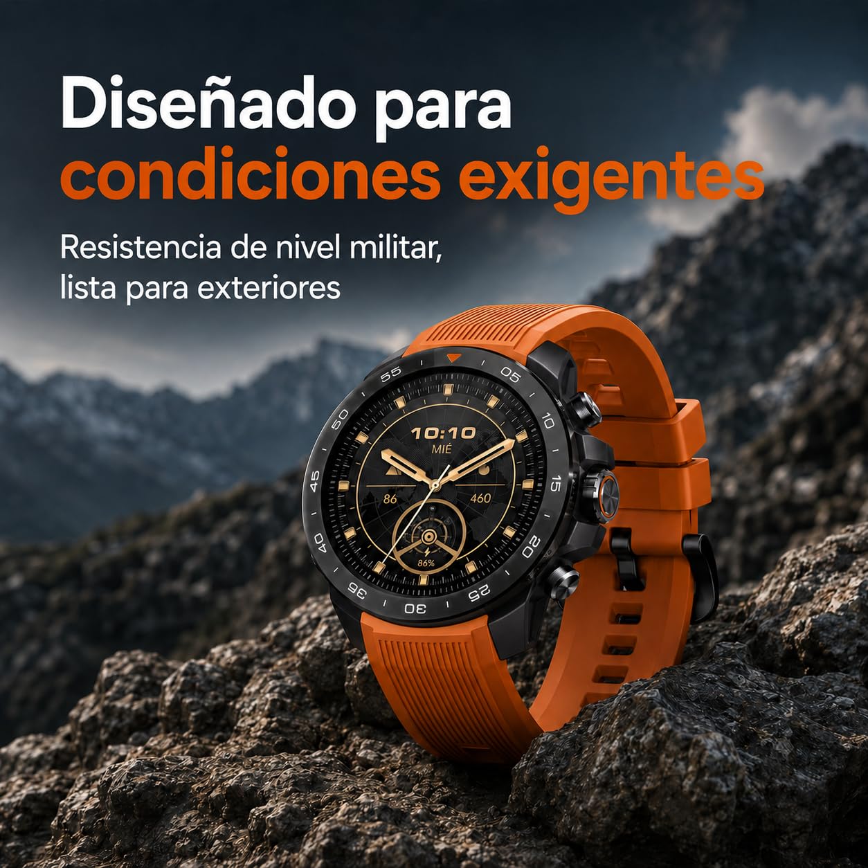 Mibro GS Explorer S Reloj Inteligente Deportivo para Hombre, Bisel de Cerámico, 10atm Resistente al Agua, Batería hasta 20 Días, Pantalla AMOLED, 150+ Deportes, GPS Smartwatch para Android iPhone