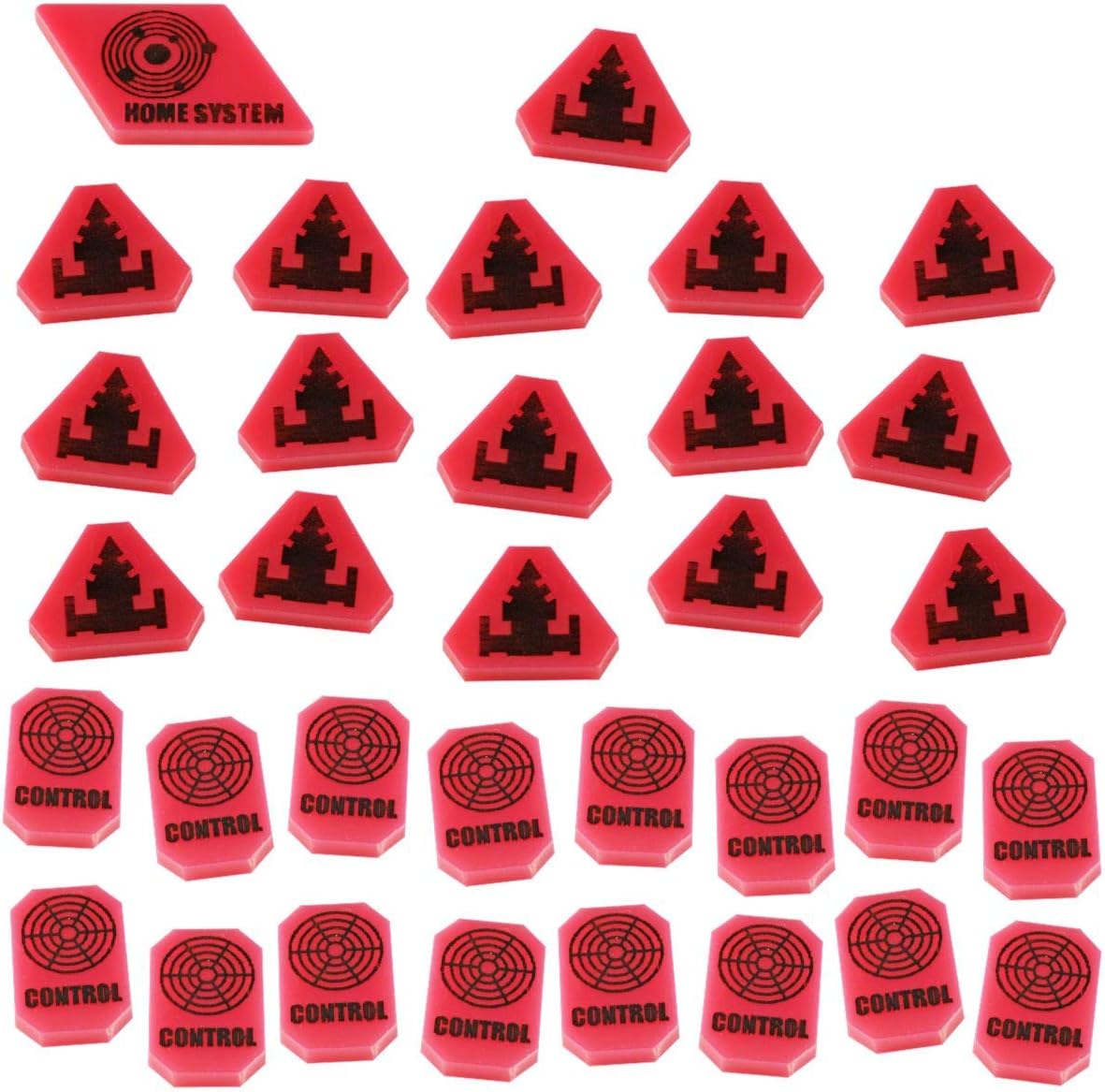 Command & Control Token Set | Compatible with Twilight Imperium 4th Edition | Set of 33 (Yellow)