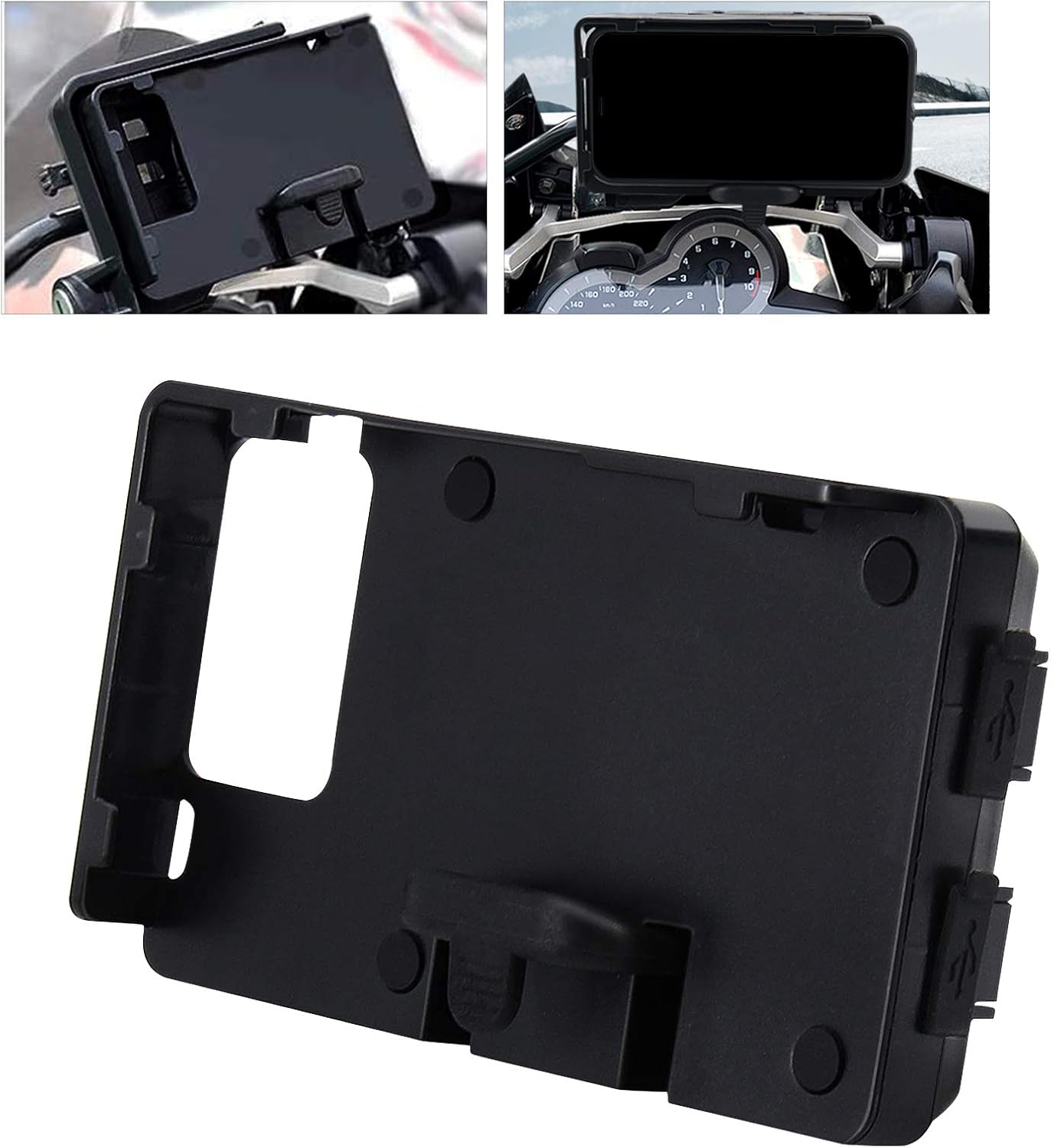 Motorcycle Phone Holder with USB Charger Mobile Phone Mount