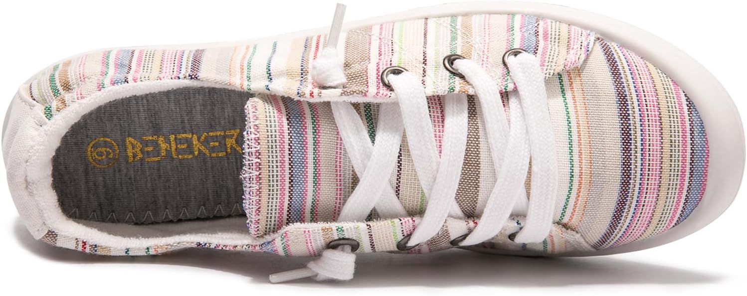 Women's Slip On Canvas Sneaker Low Top Casual Walking Shoes Classic Comfort Flat Fashion Sneakers - Image 4