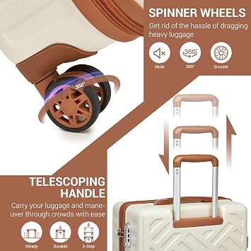 Cabin Suitcase, Lightweight Hard Shell Carry On Luggage
