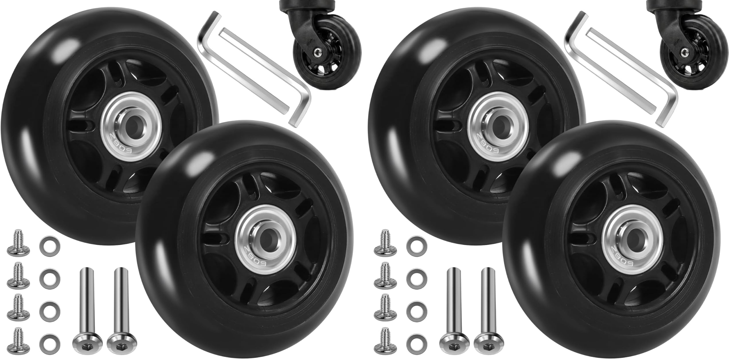 50mm Luggage Wheels Replacement Kit, Suitcase Wheel Repair Set, Axles Drill — Amazon image 9