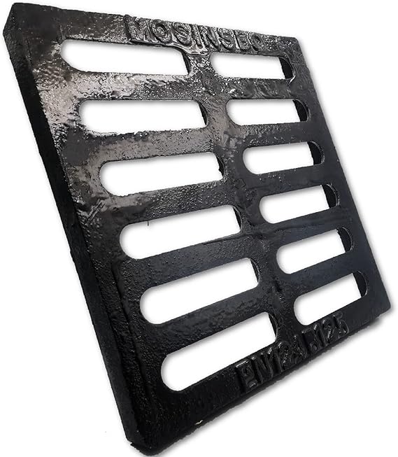 MOSINSBO Outdoor Drain Cover, 12x12 Cast Iron Drain Grate for Catch