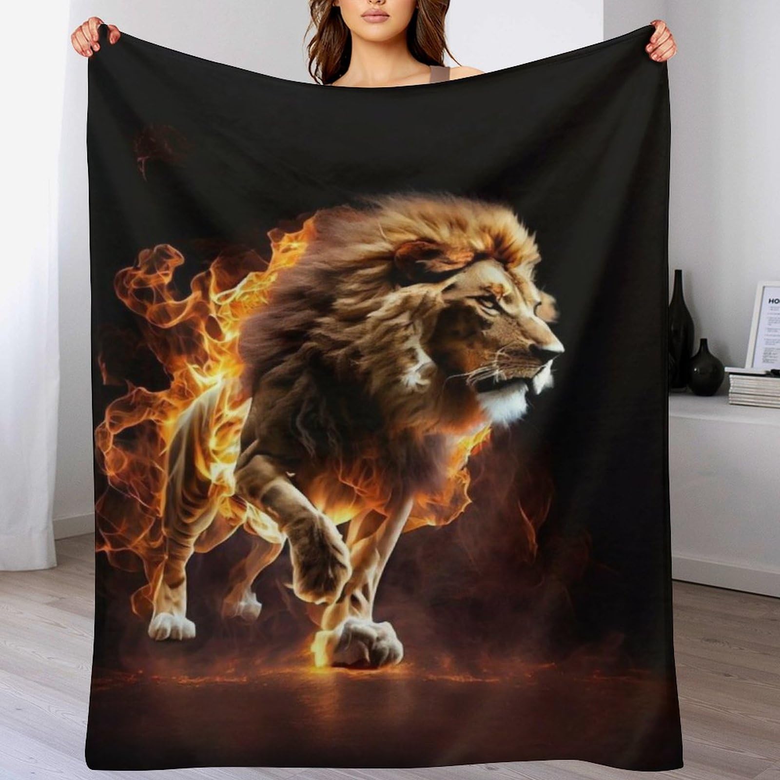 Couverture lion douce pour envelopper votre famille de tendresse