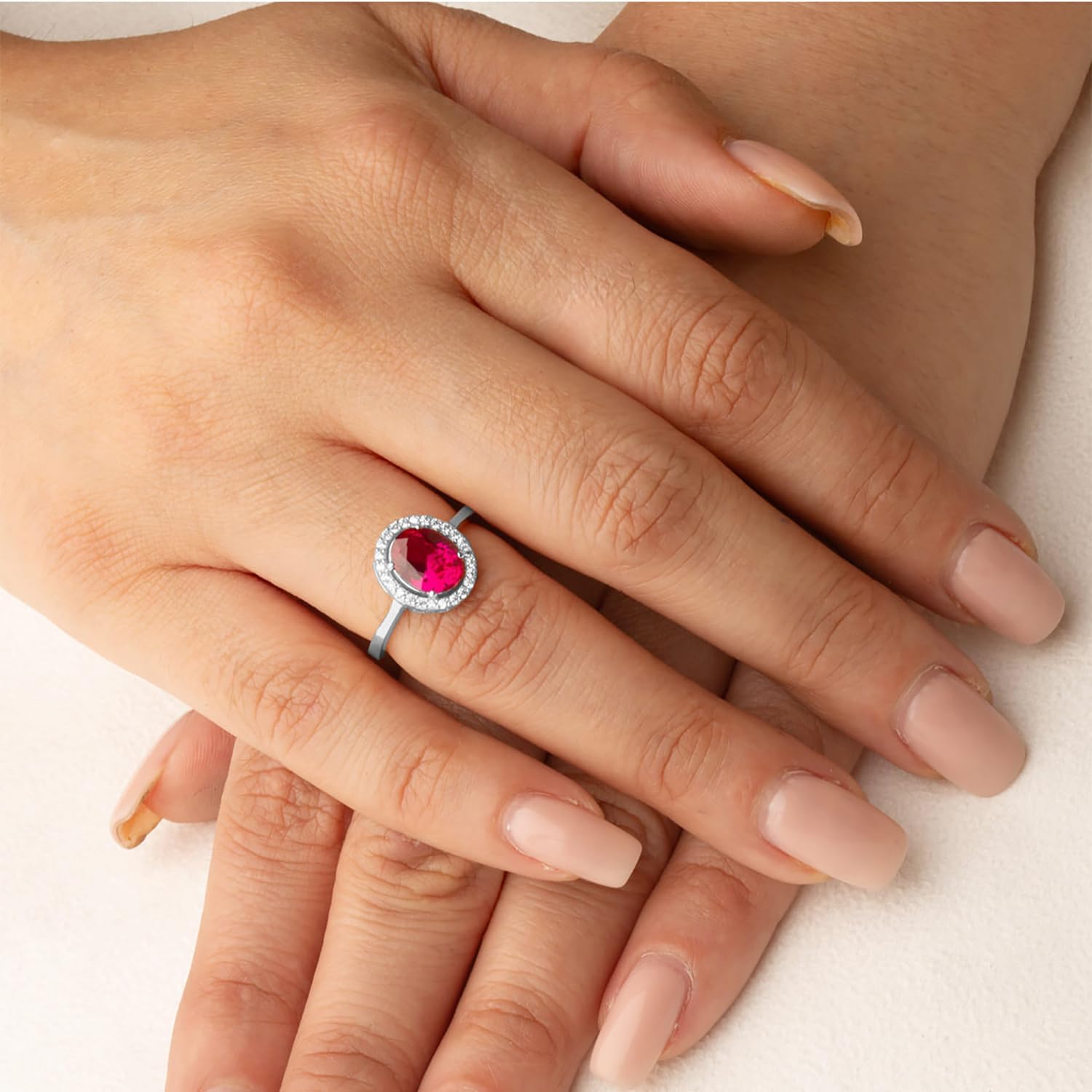 Claddagh Gold 10K Gold Custom Halo Birthstone Ring (Available in Yellow/Rose/White Gold)