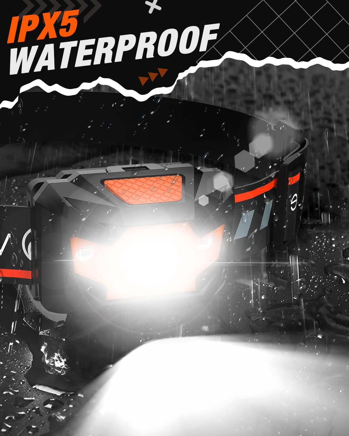 Victoper 2 Pack LED Headlamp, 1100 Lumen Bright Lightweight Head Lamp with 4 Mode, IPX5 Waterproof Head Light with Red Light for Running Fishing Hiking Camping, Outdoor Head Flashlight for Adults Kids : Everything Else