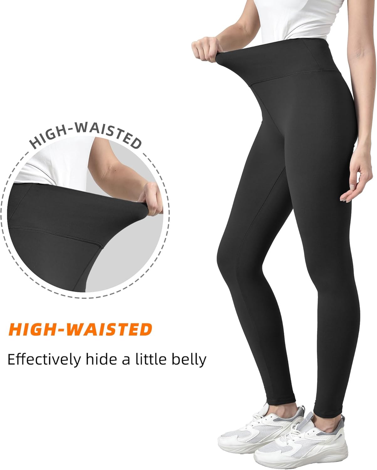 Fleece Lined Leggings for Women - High Waisted Workout Leggings for Women Running Exercise - Image 3