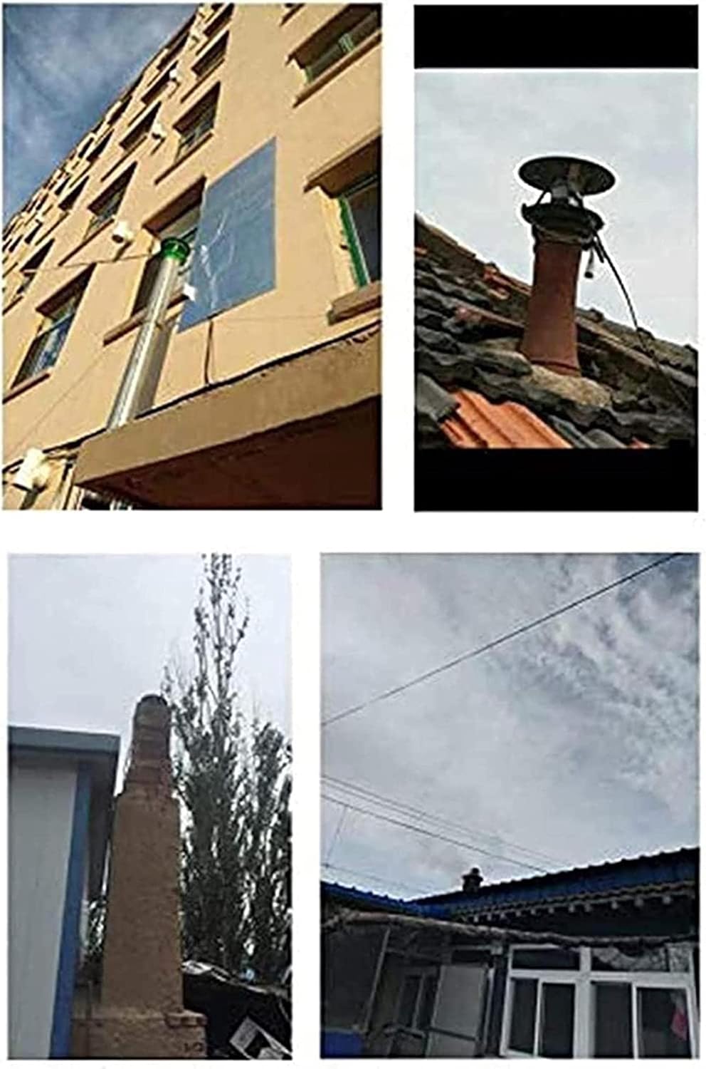 Household Chimney Induced Draft Fan Exhaust Fan Household Exhaust Smoke Machine dust Chimney induced Draft 60W/80W 4Blades Fan Home Cottage Stove