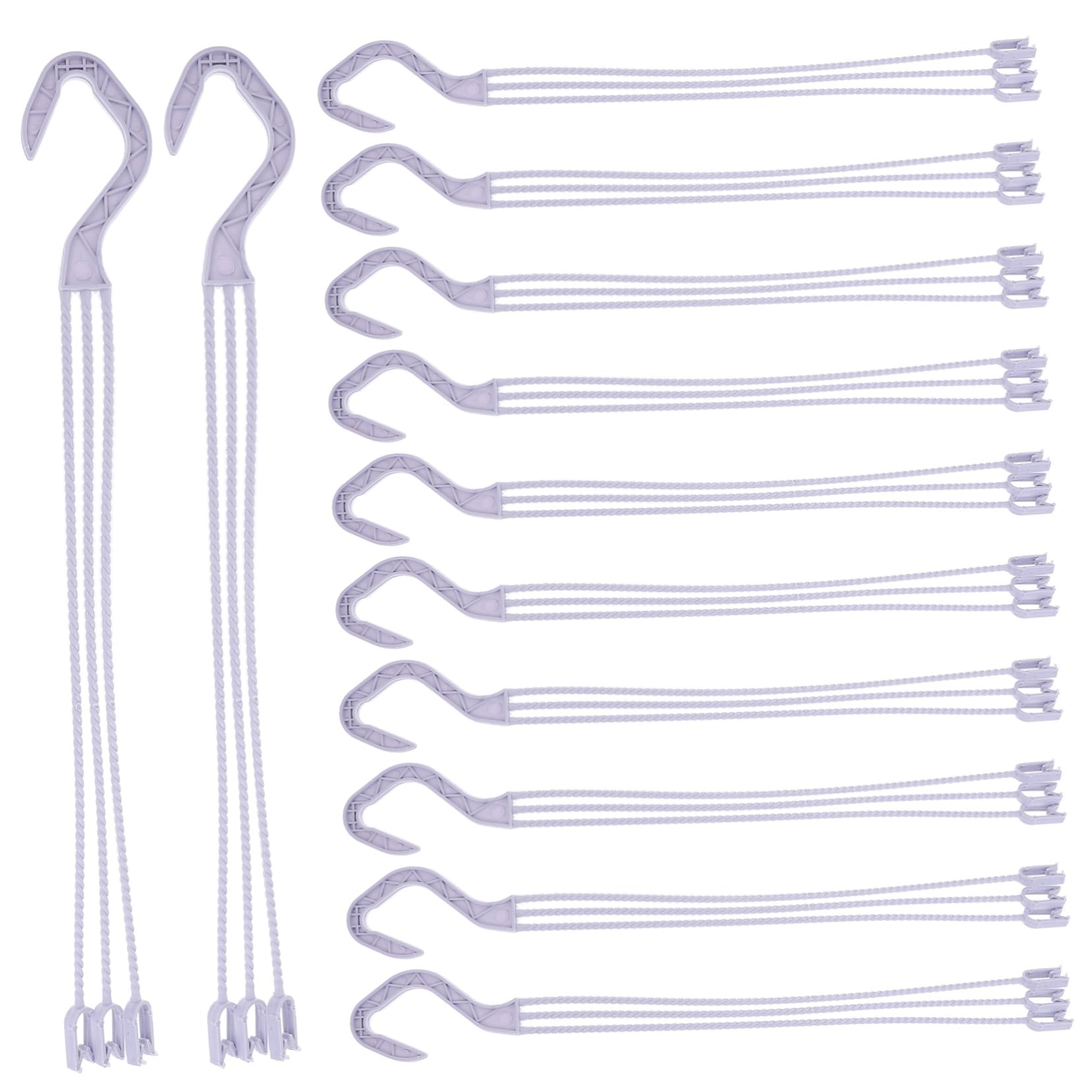 Crochets Suspendre Plastique Blanc pour Pots de Fleurs 50pcs