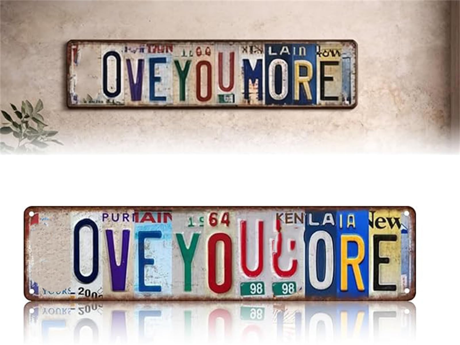 Vintage Love-You More Wall Decor Street Signs – Love-You More Sign Vintage Metal Tin Signs, 16 X 4 Inches, Wall Art Decor For Home Bar Coffee Hallway Entryway (L)