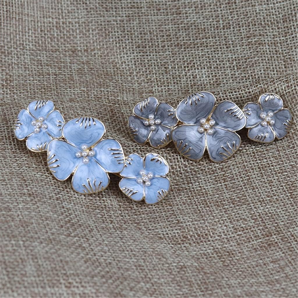 サマーレトロパールフラワーヘッドドレスヘアクリップサイドクリップトップクリップポニーテールクリップ自動スプリングクリップ (Colo