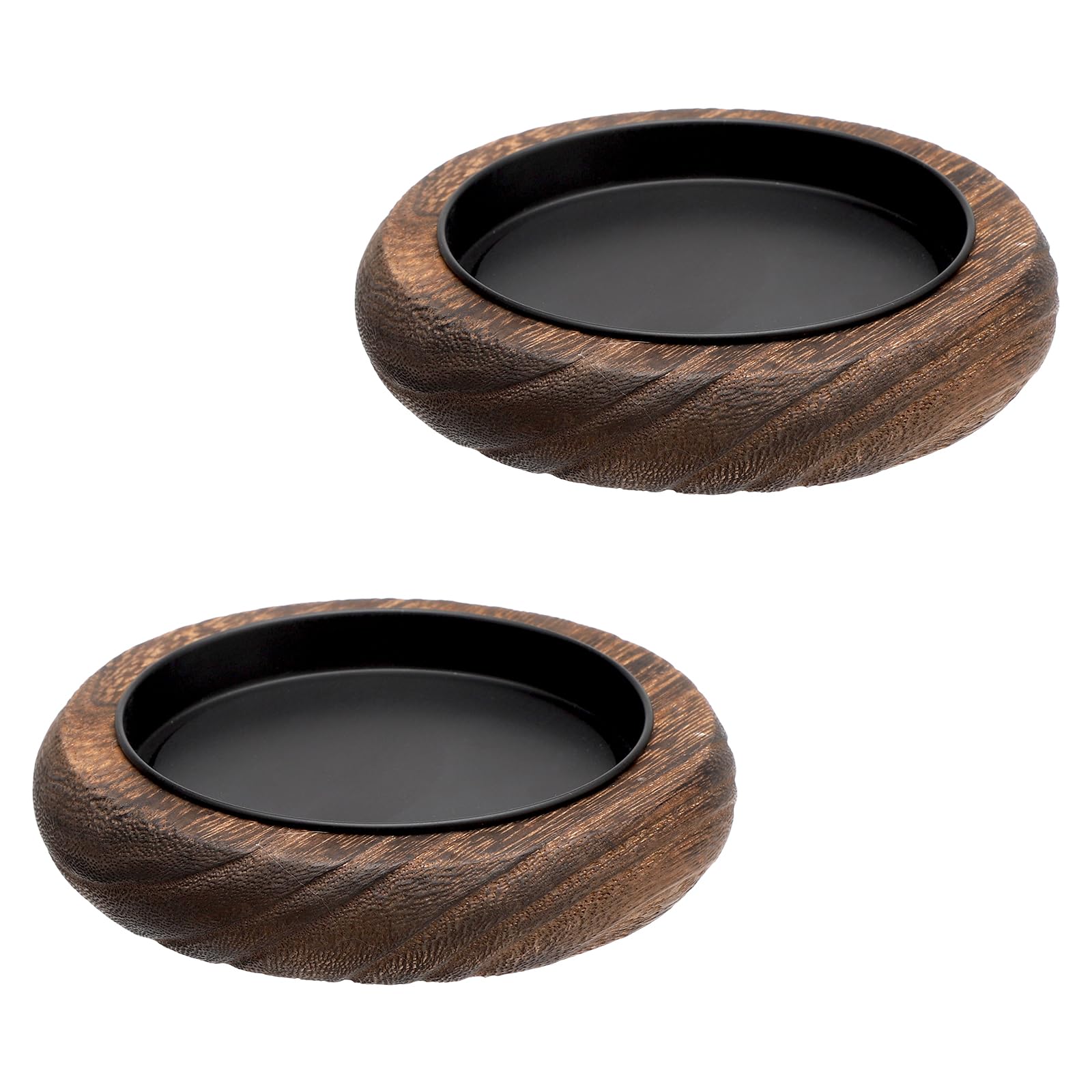 2 platos para velas, candelabros de madera, platos de madera, portavelas para velas de hasta 8 cm de diámetro, posavasos de madera redondos, bandeja de madera para bodas, decoración de mesa y salón