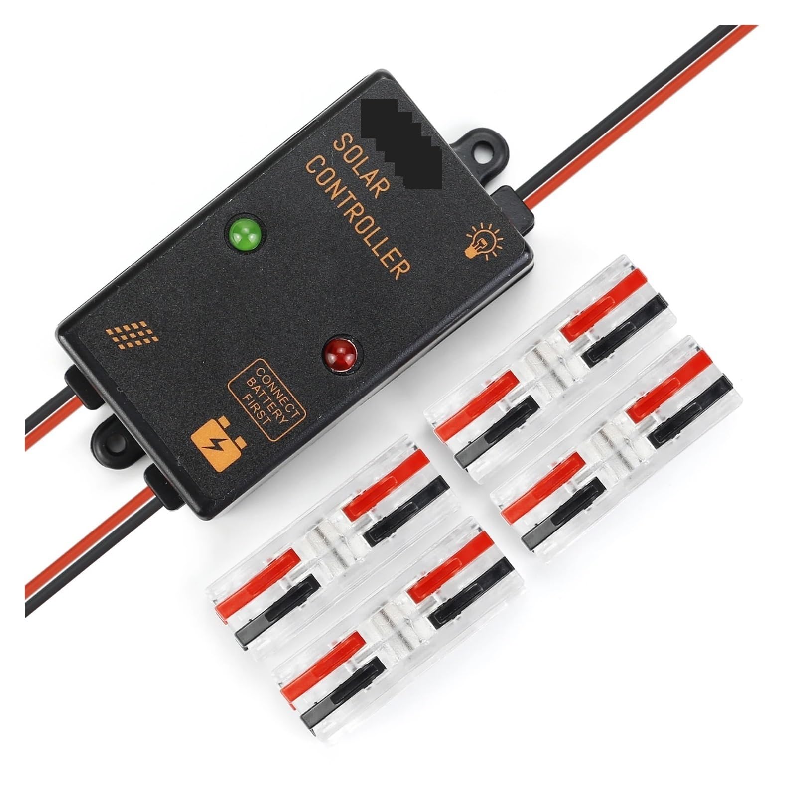 Kontroler ładowania słonecznego, 5A 6V/12V I 10A 12V/24V Regulator Ładowania Słonecznego Wodoodporny IP68 Praca Przez 24 Godziny Z Panelową Baterią Słoneczną(5A 6V 12V)