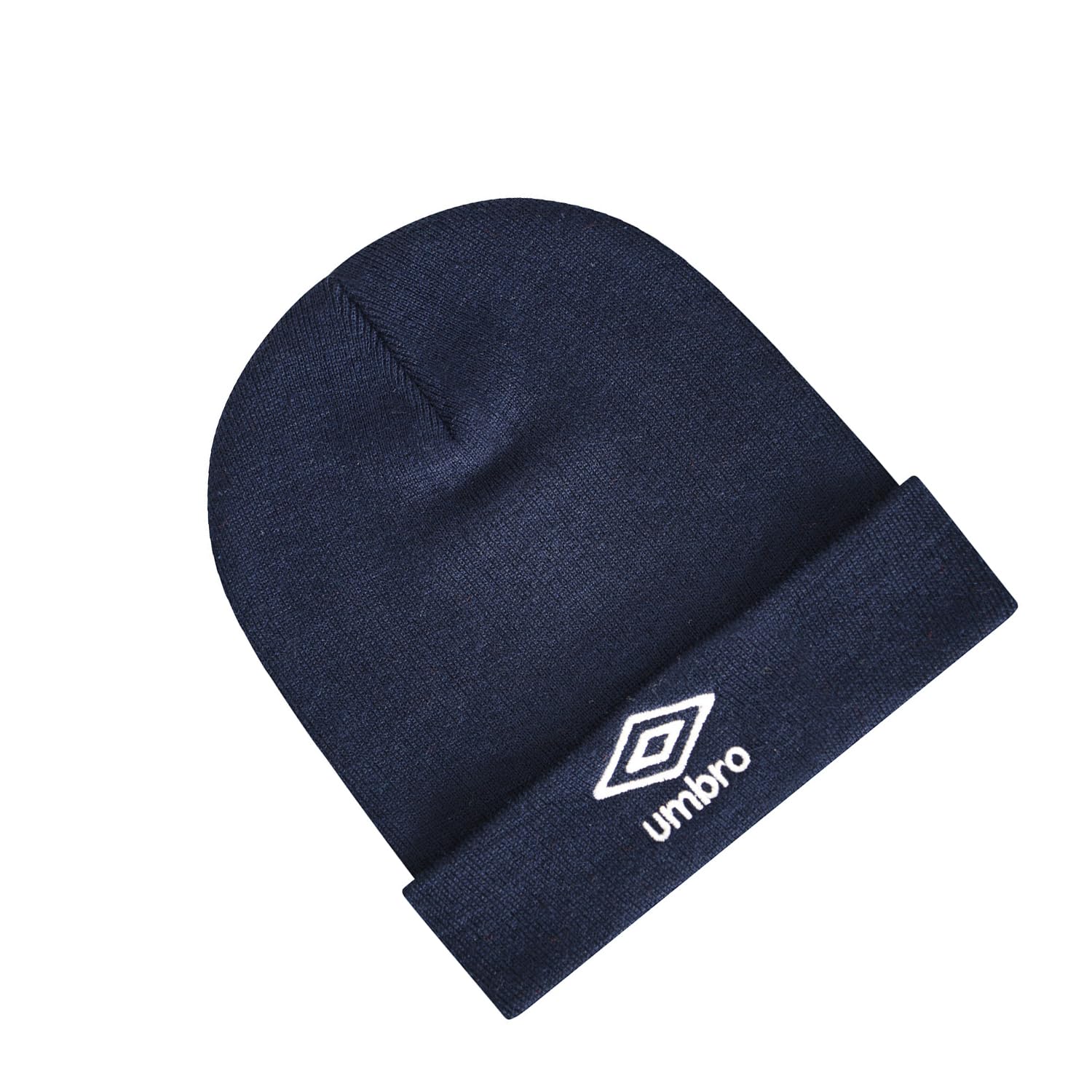 Umbro Stacked Logo Beanie Black One Size 100% Acrylic Turned Up Cuff