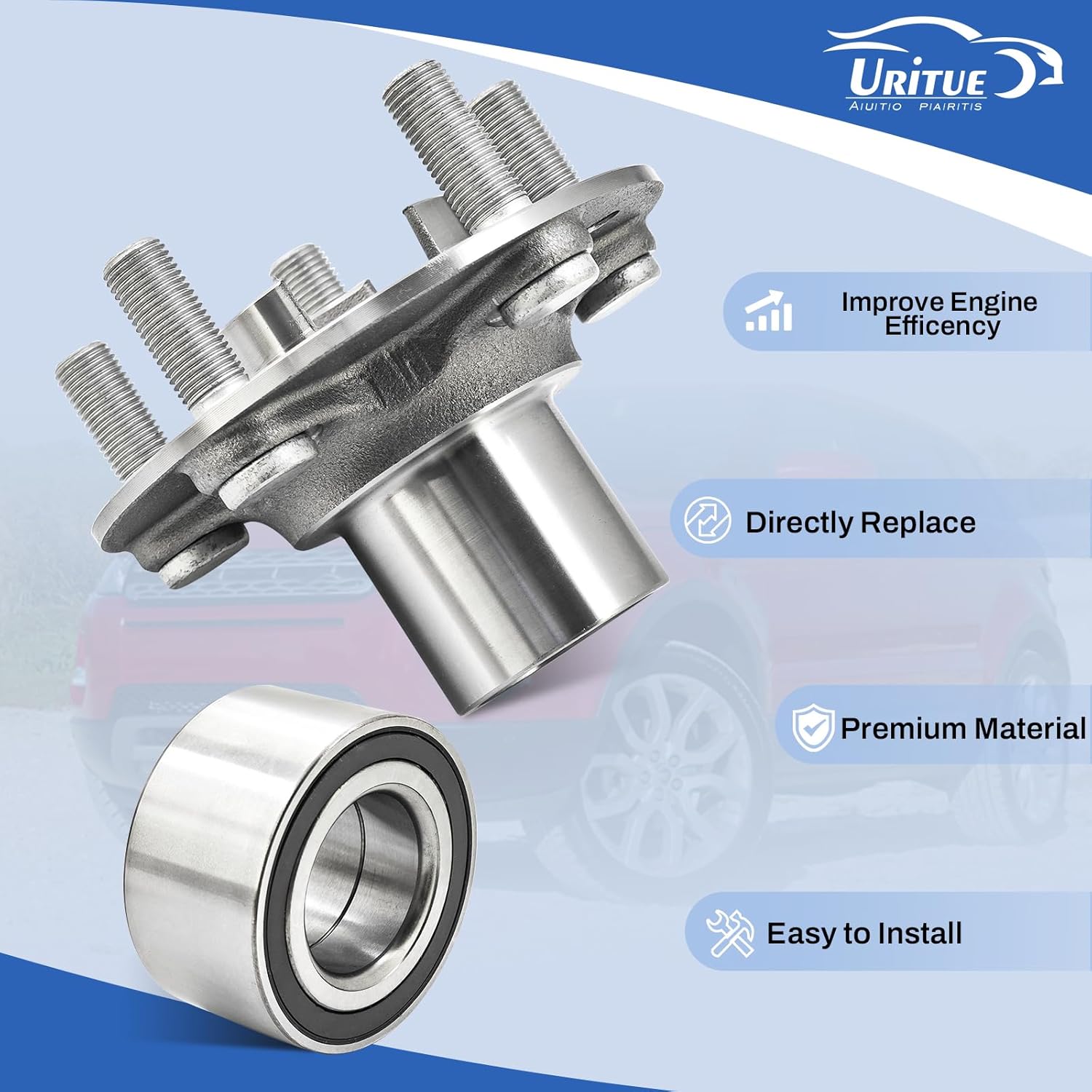 LR138237 LR122585 Front Wheel Hub Bearing Assembly Compatible with Land Rover Range Rover Evoque 2012-2019 Discovery Sport 2015-2019 Jaguar E-Pace 2018-2020