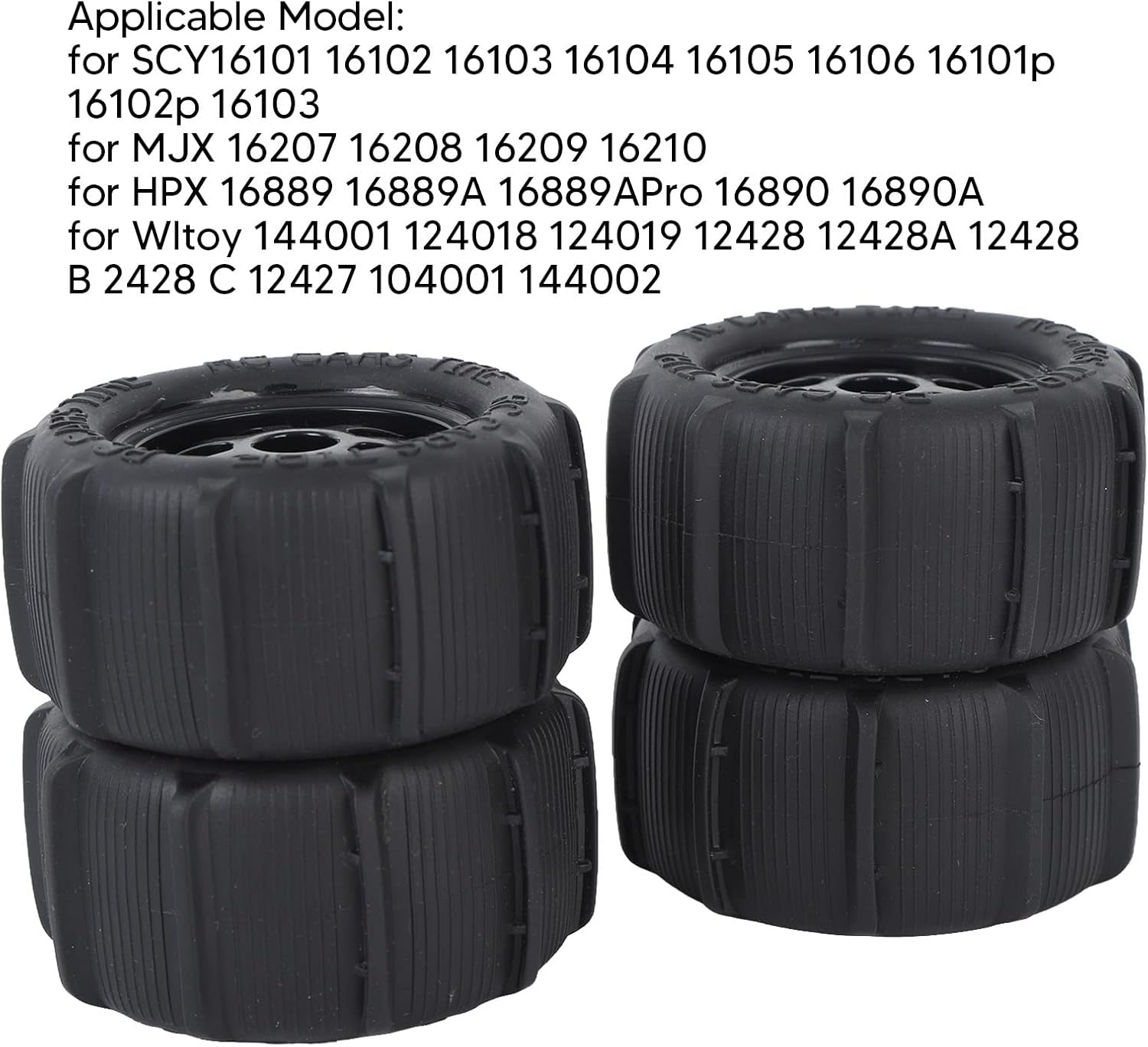 4PCS RC Car Tires, RC Tires, Beach Wheels Suitable for 12mm Coupler 1/14 1/16 1/18 Proportional Remote Control Vehicle (Diameter Approx 80mm/3.1in)