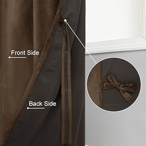 Miniatura 137 de Cortinas de terciopelo JIUZHEN, cortinas opacas suaves de terciopelo retro para dormitorio, cortinas elegantes con reducción de ruido y Rosa