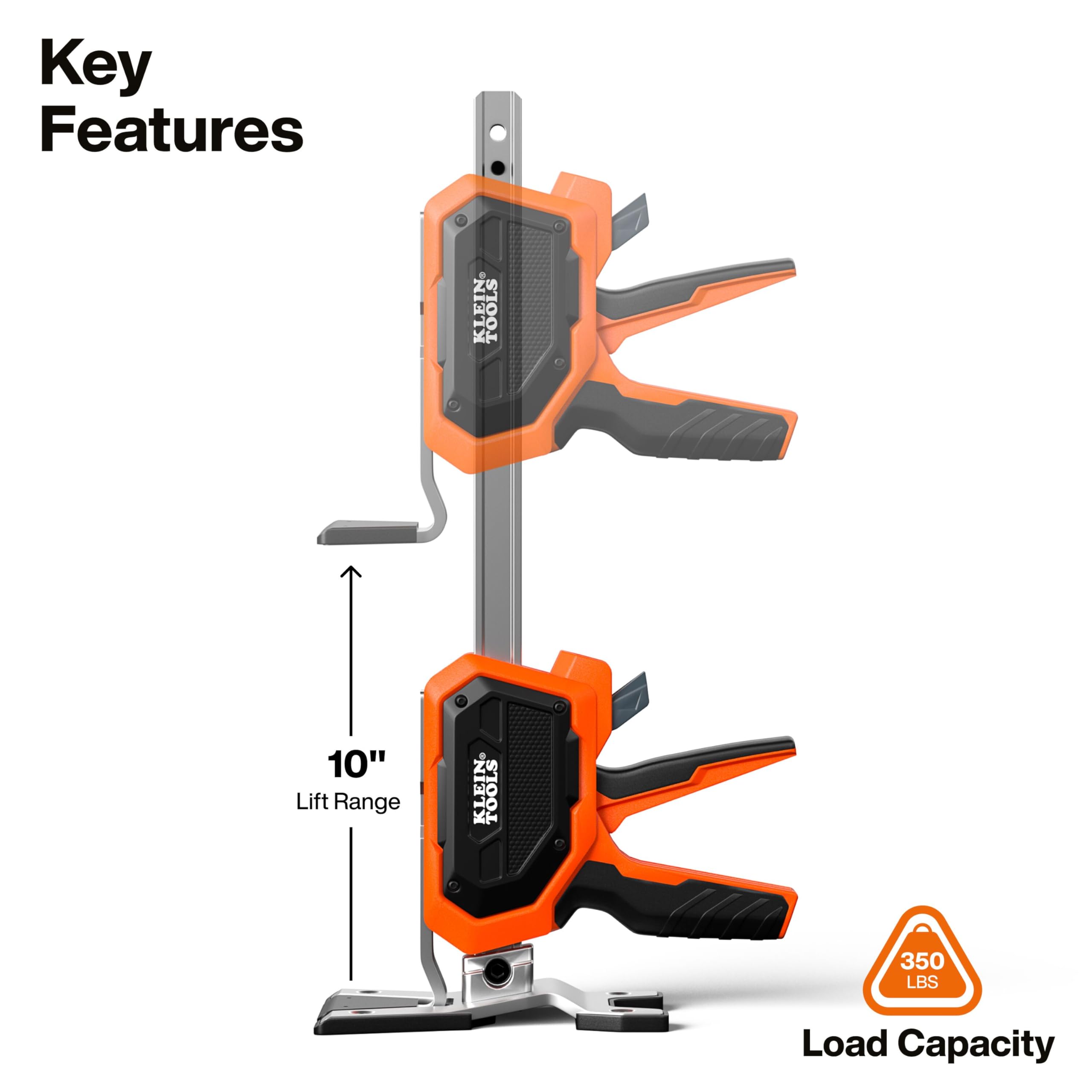Klein Tools Heavy-Duty Construction Jack - 350 lb Capacity -2