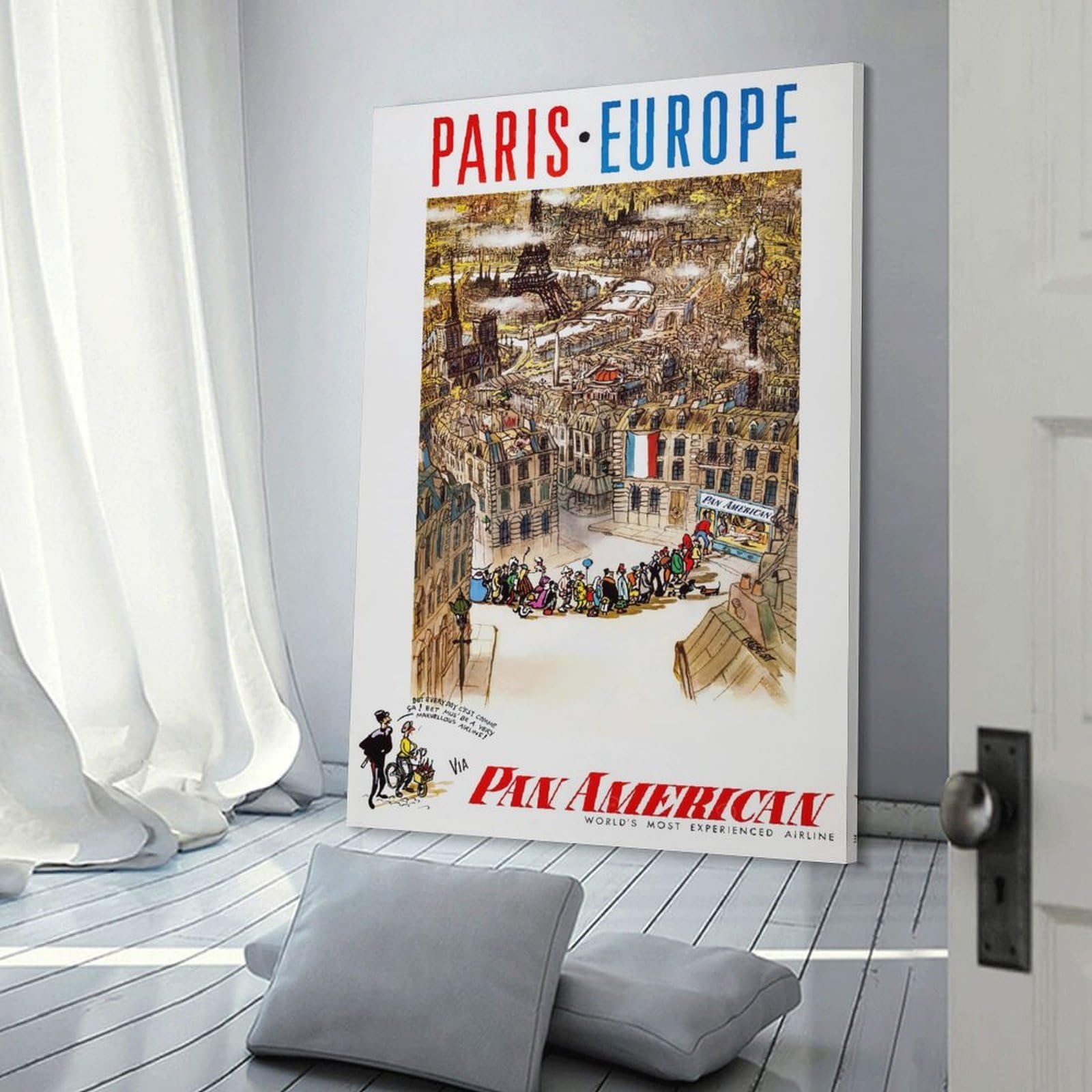 Junmoney Room Decor Wall Art Paris Travel (2), 24x36inch(60x90cm), for Gallery Wall Layouts in Home Or Office, Home Wall Art for Statement Displays