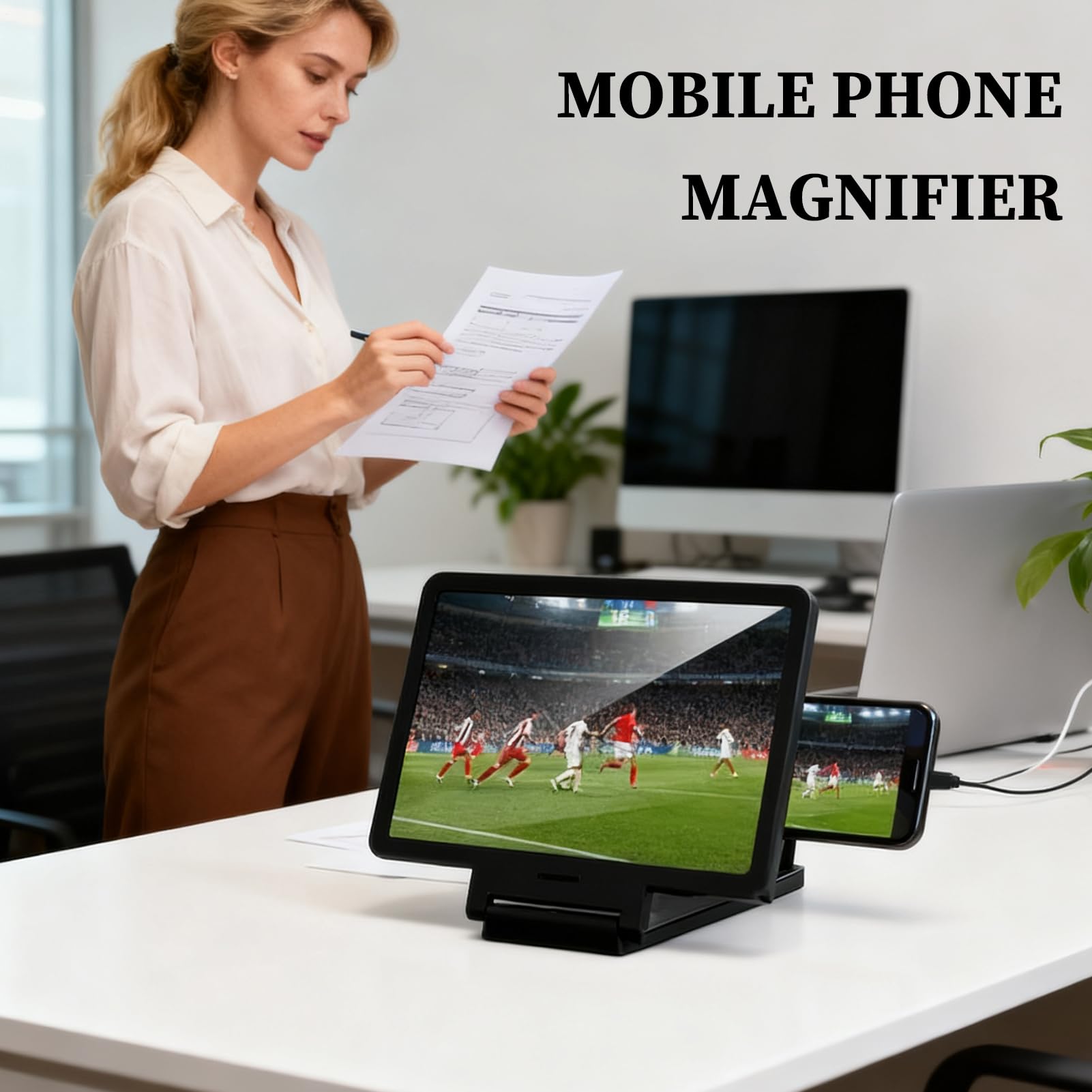 Loupe d'écran de téléphone portable | Outil léger de grossissement HD - Loupe pour téléphone portable, pour la lecture quotidienne en famille, l'apprentissage, les jeux, le streaming de films, le