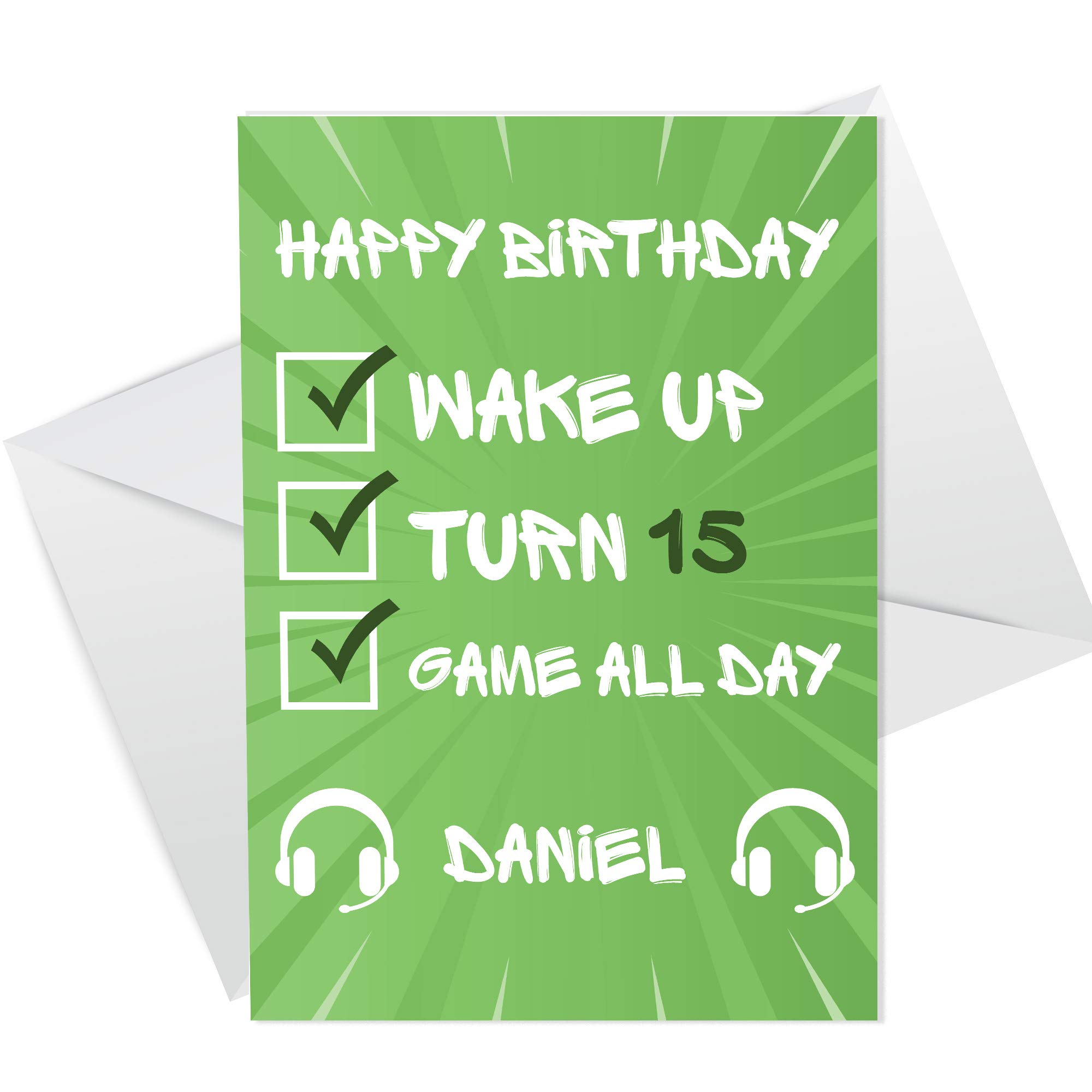 Personalised Birthday Card For Son Brother Friend Nephew Grandson Gaming
