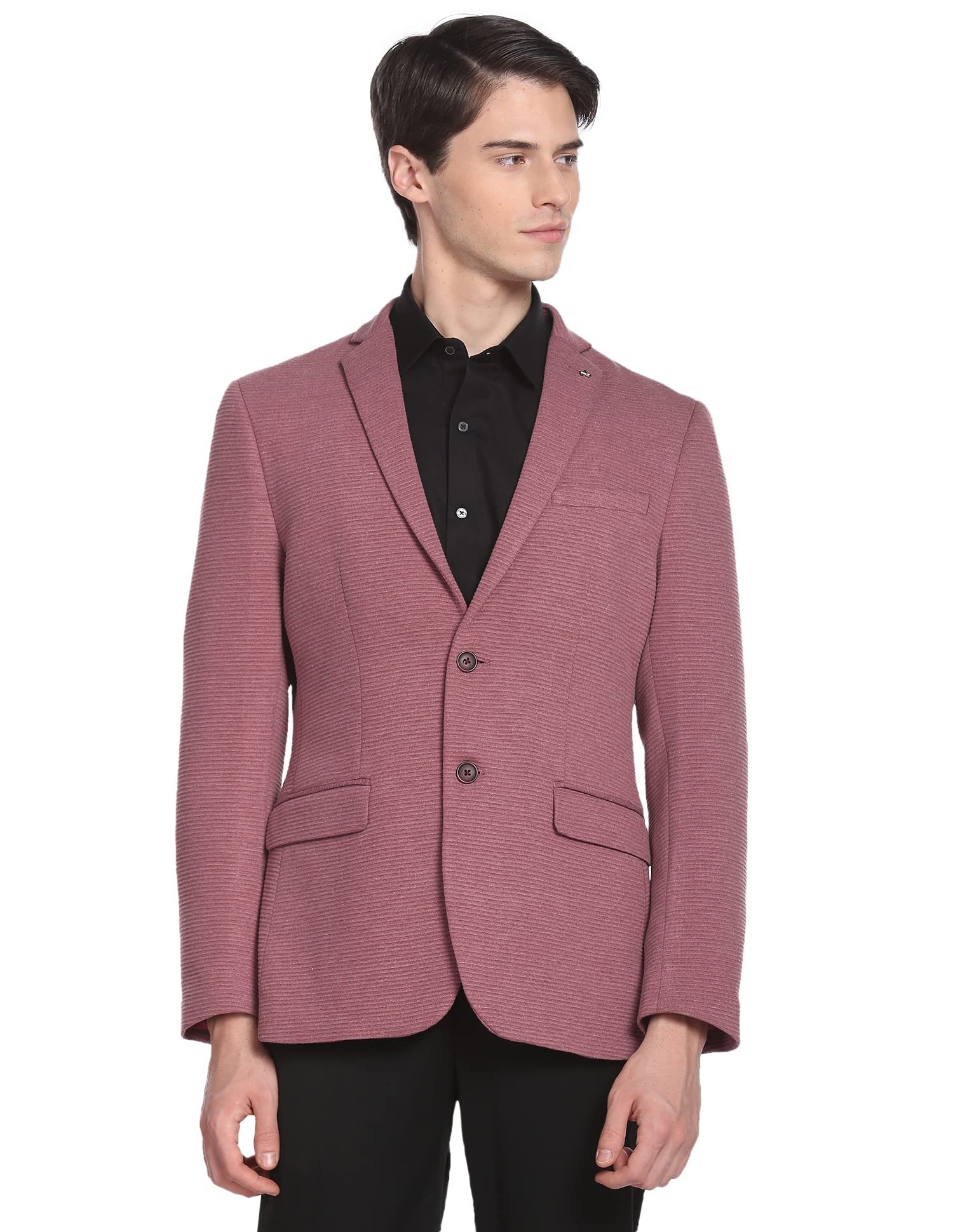 arrow Textured Formal Blazer Dusty Pink-picture-21