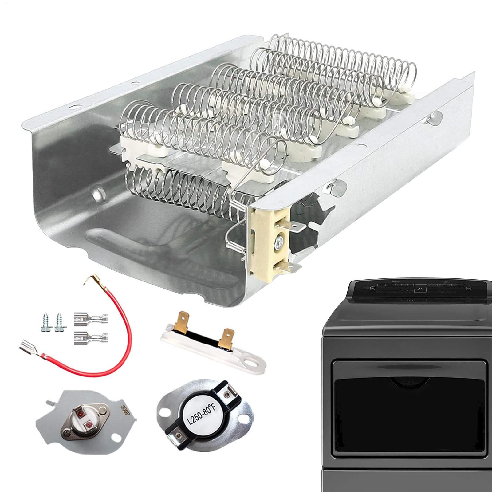 Elemento riscaldante per asciugatrice, elemento riscaldante,Kit termostato per la casa - Accessori per elementi riscaldanti ad asciugatura multifunzionale per casa, appartamento, hotel e centro | Termostato Riscaldamento Uniforme, Ampia Compatibilità Per