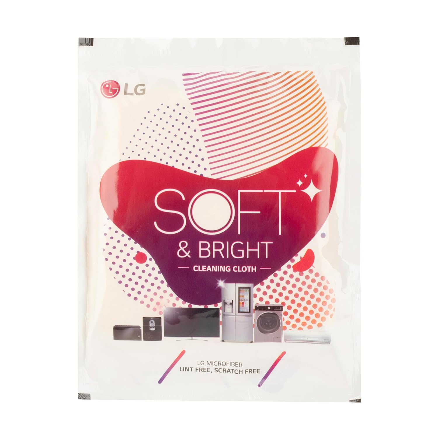 LG Cleaning Microfibre Cloths 3pcs 40x40cms Multi-Colour Highly Absorbent Lint and Streak Free Multi -Purpose (Part Code C...