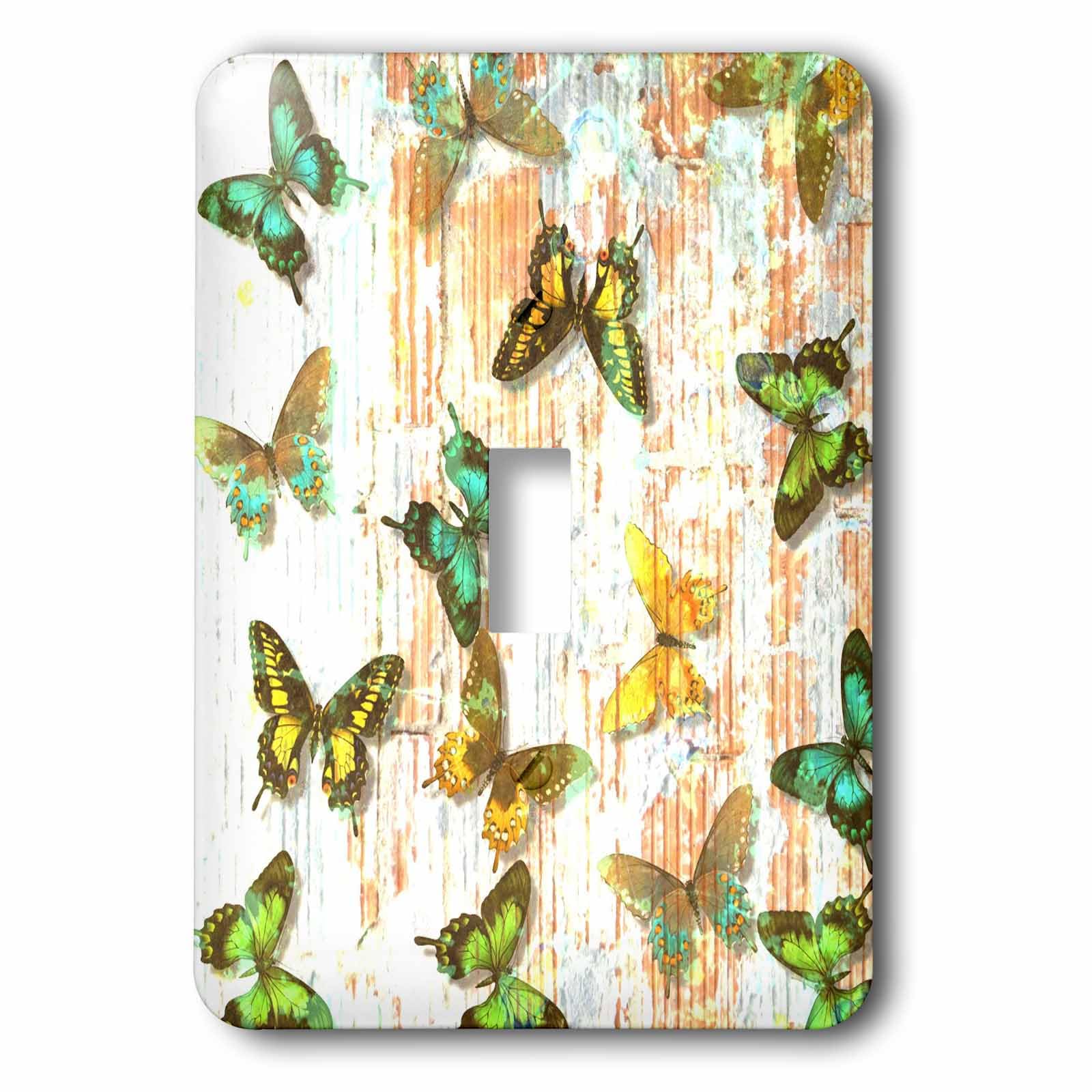 Interrupteur à baïonnette vintage papillon pour salon rustique 3dRose