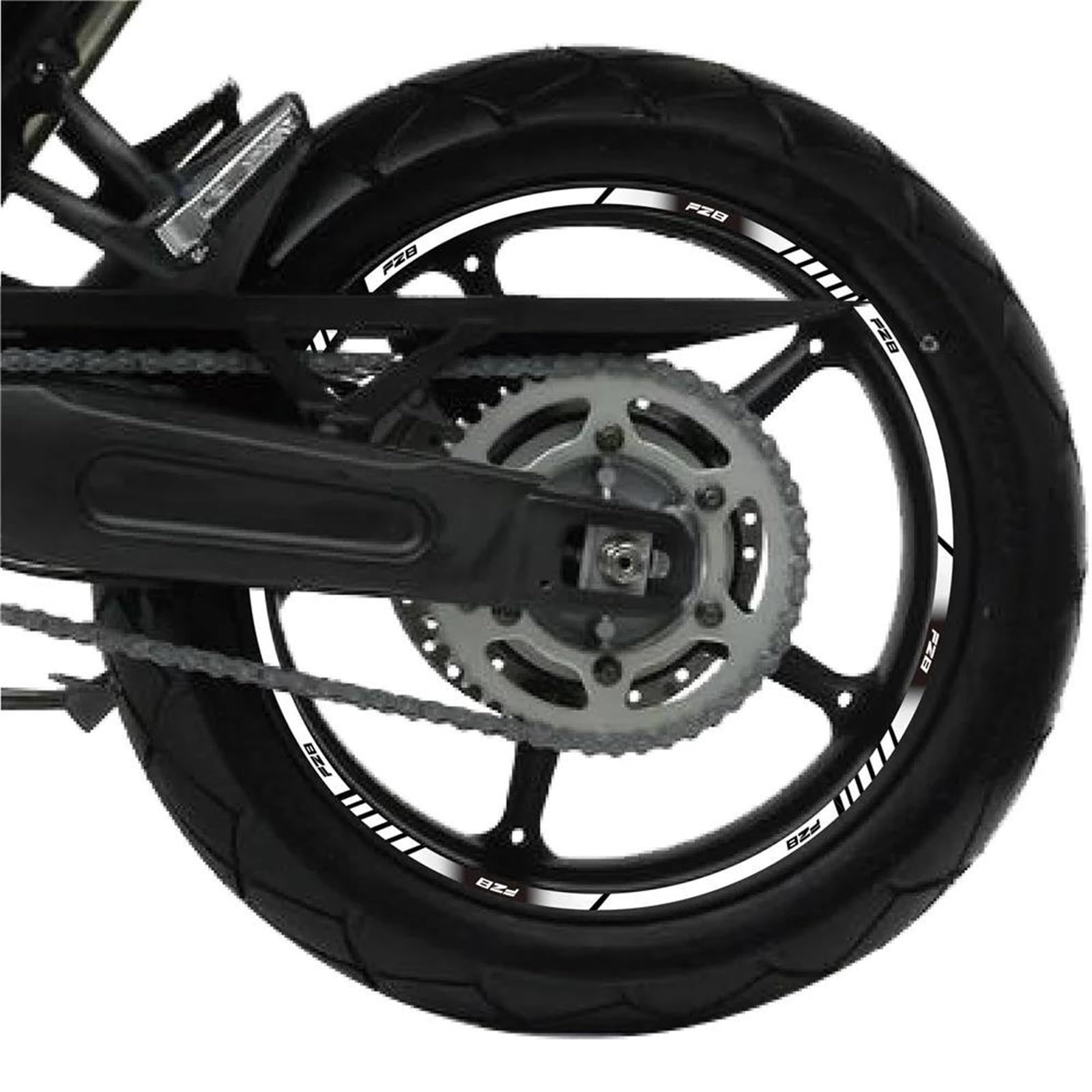 Motorrad-Radaufkleber, Felgenstreifen-Aufkleber, Wasserdichtes Klebeband, Reflektierendes Zubehör Für Yamaha FZ8 Fz8(Style 4)