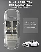 Vista 84 de 3W Alfombrillas de suelo aptas para Benz E-Class 2017-2023 TPE para todo tipo de clima, ajuste personalizado para E300, E320, E400, E350, E63, E550