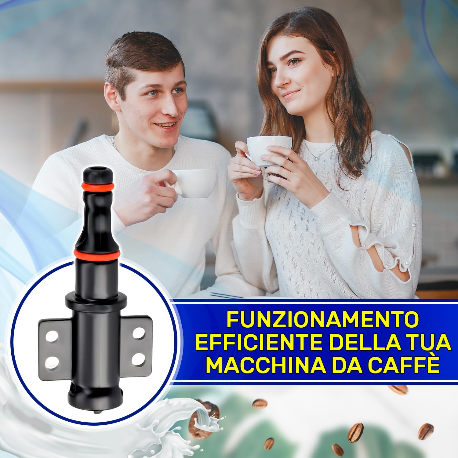 MONTERAL Gruppo Raccordo Valvola con Guarnizioni V3 2Bar per Macchina Caffè Automatica con Codice Originale 421946011491 per Gaggia per Saeco per Philips - Garanzia di 10 Anni