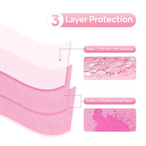 Miniatura 2 de Baberos dentales JMU, desechables, con 3 capas, estilo servilleta de papel, impermeables, para pacientes