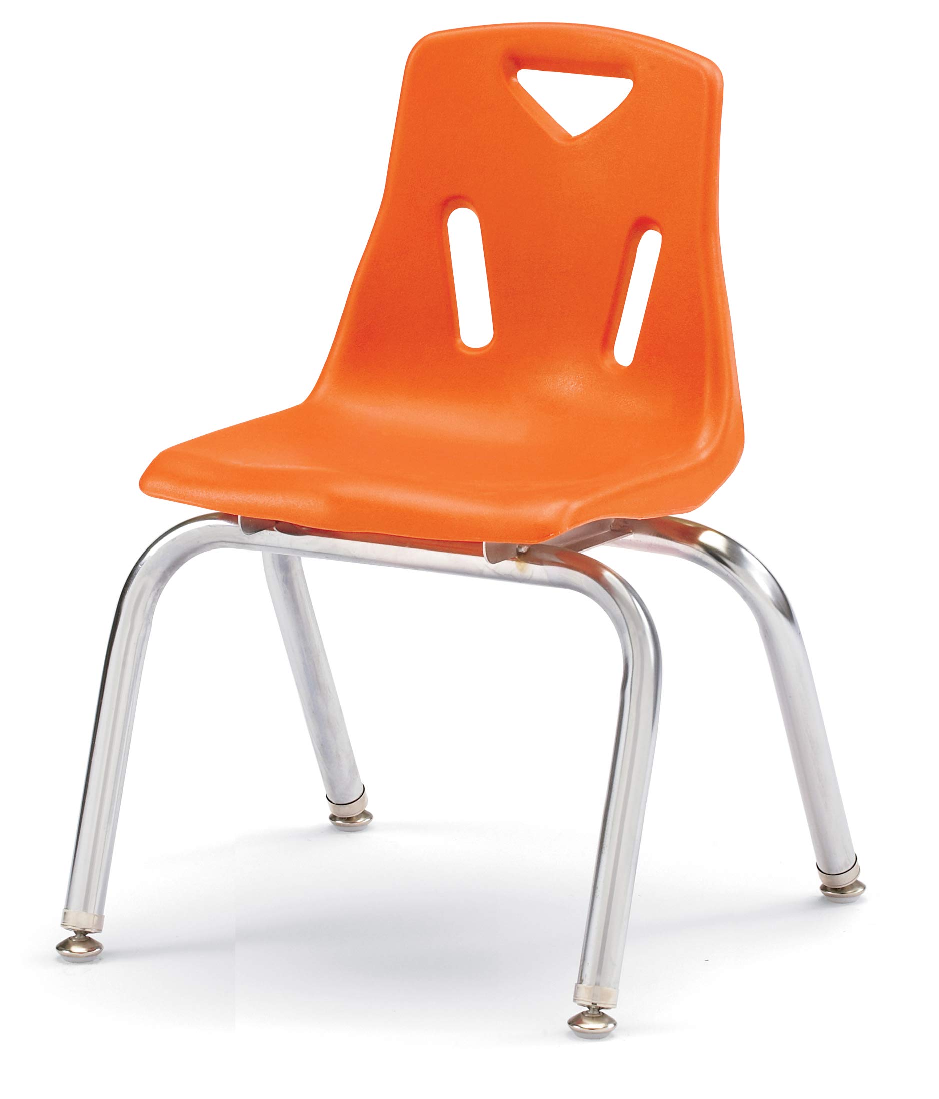 Berries® Stacking Chair with Chrome Legs - 14" Seat Height - Orange
