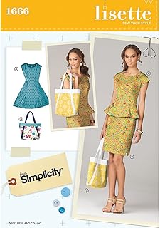 Lisette Sew Your Style Pattern 1666 Misses Dress or Top, Skirt or Handbag Sizes 16-18-20-22-24 - Buy now
