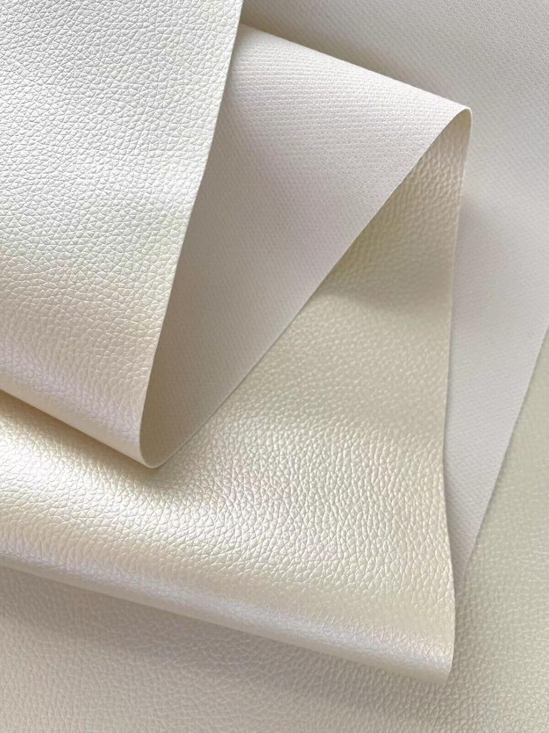 by The Yard Vinyl Fabric Faux Leather Automotive Car Upholstery 56" Wide Continuous by Yard (Pearl White)